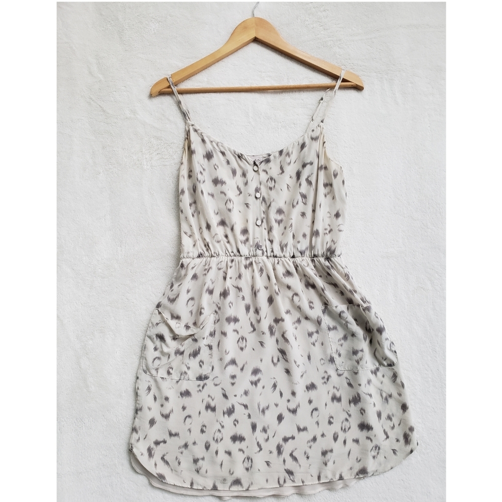 Babaton Leopard Silk Dress with Pockets